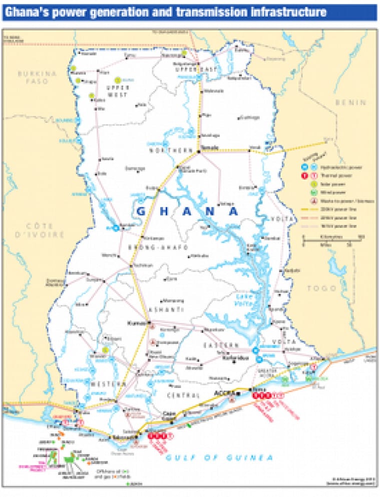 Ghana electricity pylons power lines ECG infrastructure Accra 2026